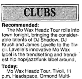 Mention in The Irish Times 12 Nov 1994